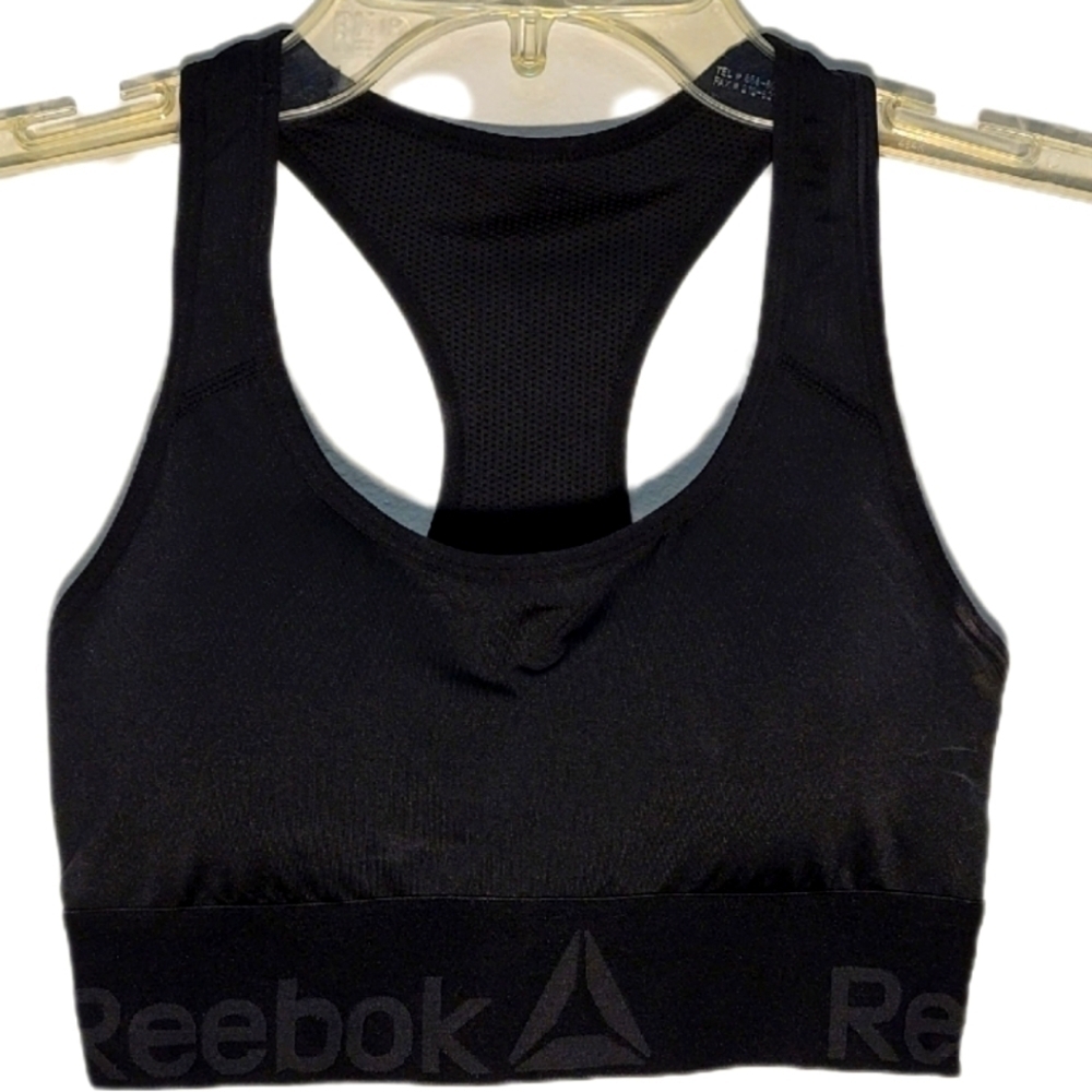 Reebok sports bra small black removable pads